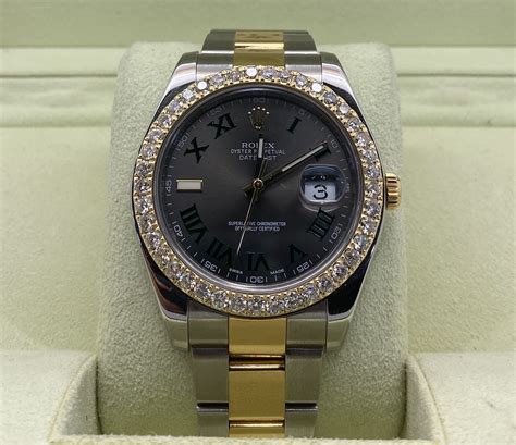 rolex 41mm diamond bezel|Rolex datejust 41 gold diamond.